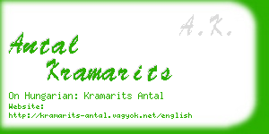 antal kramarits business card